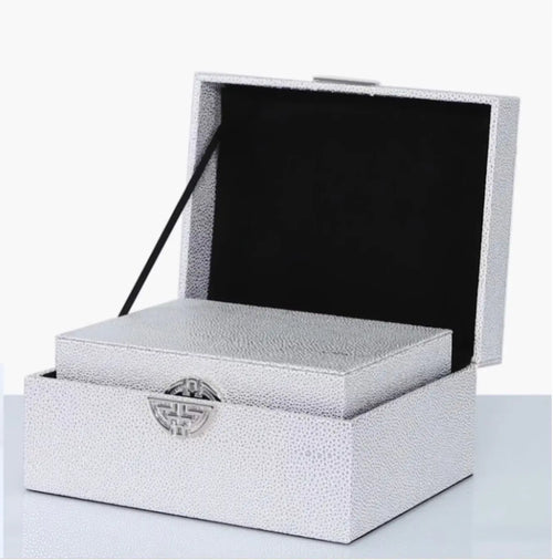 Set of 2 Faux Leather Jewellery Boxes House of Fleur