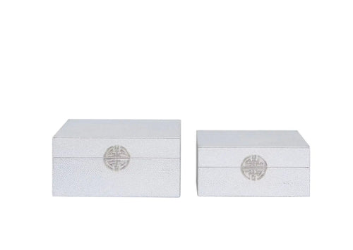 Set of 2 Faux Leather Jewellery Boxes House of Fleur