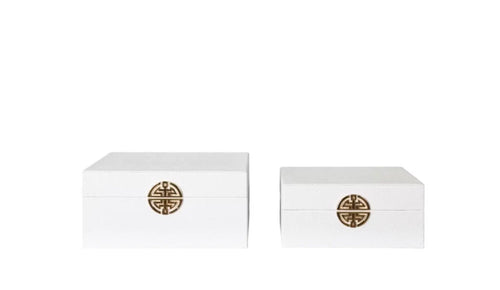 Set of 2 Faux Leather Jewellery Boxes House of Fleur