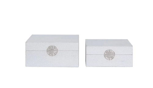 Set of 2 Faux Leather Jewellery Boxes House of Fleur