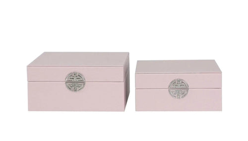 Set of 2 Faux Leather Jewellery Boxes House of Fleur