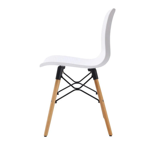 Set of 4 White Liam Plastic Chairs House of Fleur