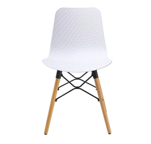 Set of 4 White Liam Plastic Chairs House of Fleur