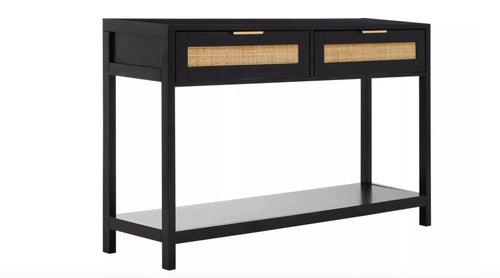 Sherman Black Wood Console Table House of Fleur