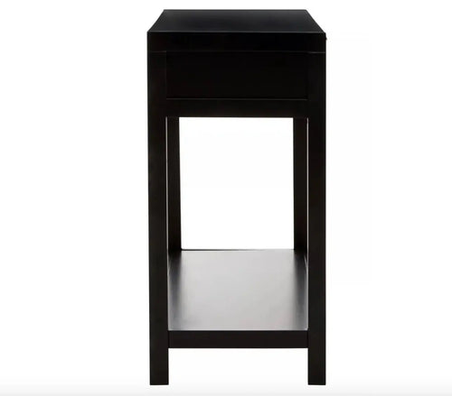 Sherman Black Wood Console Table House of Fleur