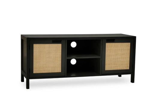 Sherman Black Wood Media Unit House of Fleur