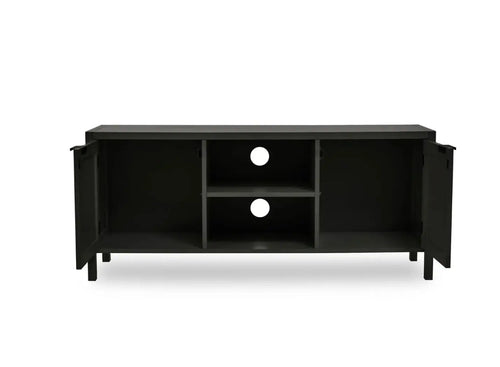 Sherman Black Wood Media Unit House of Fleur