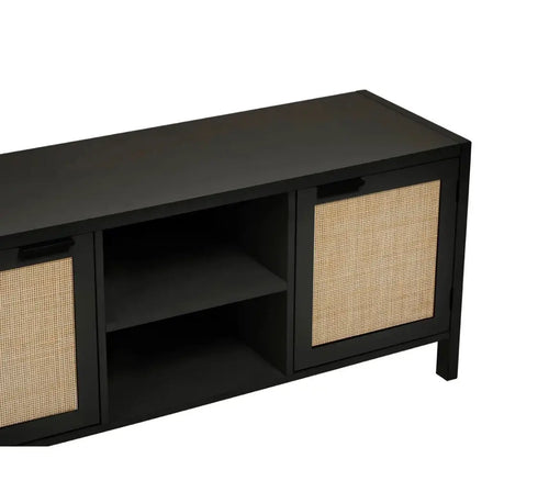 Sherman Black Wood Media Unit House of Fleur