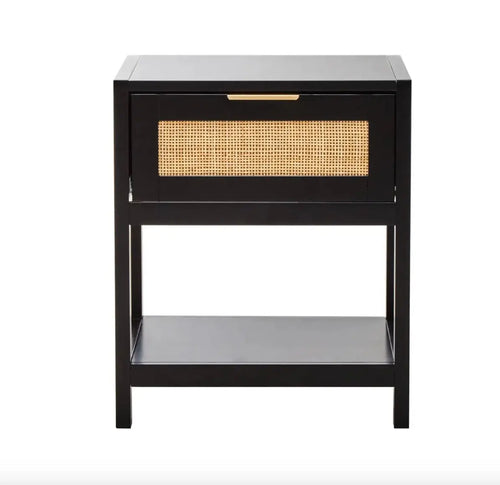 Sherman Black Wood Side Table House of Fleur