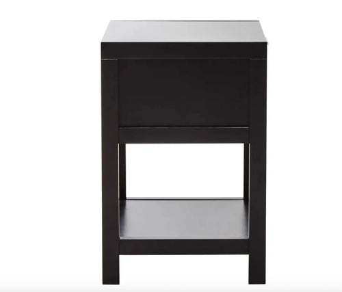 Sherman Black Wood Side Table House of Fleur