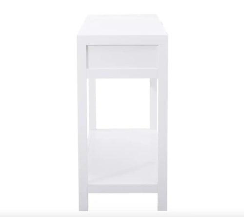 Sherman White Wood Console Table House of Fleur