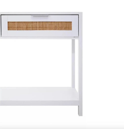 Sherman White Wood Console Table House of Fleur