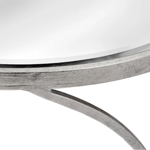 Silver Curved Design Set Of 2 Side Tables Hill Interiors