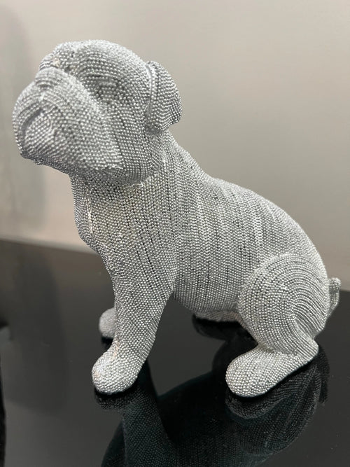 Silver Sparkly Bulldog House of Fleur