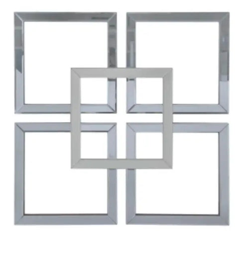 Smoke And Silver Geo Wall Art House of Fleur