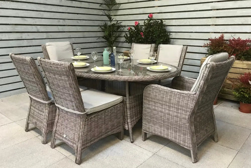 Sorrento 6 Seater Oval Dining Set House of Fleur