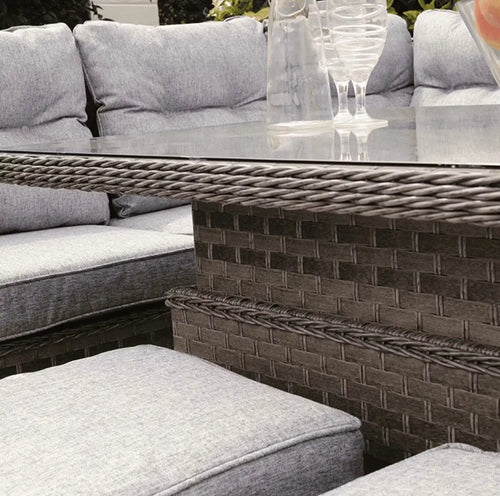 St Tropez Rattan Outdoor Corner Sofa Casual Dining Set House of Fleur