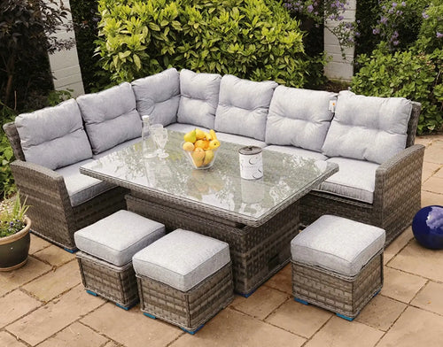 St Tropez Rattan Outdoor Corner Sofa Casual Dining Set House of Fleur