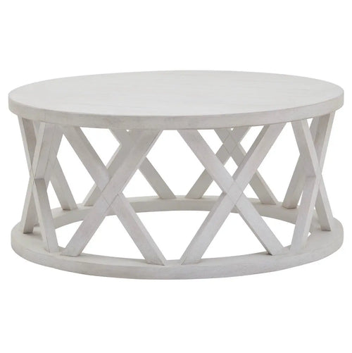 Stamford Plank Collection Round Coffee Table Hill Interiors