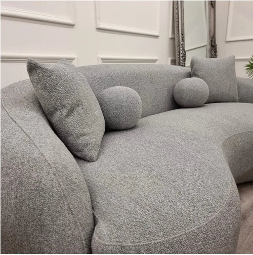 The Wave Boucle Sofa - Grey House of Fleur