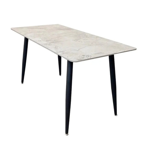 Titus 1.4 Black Dining Table with Sintered Stone Top House of Fleur