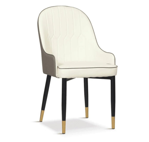 Toronto PU Dining Chair White and Grey x 2 House of Fleur