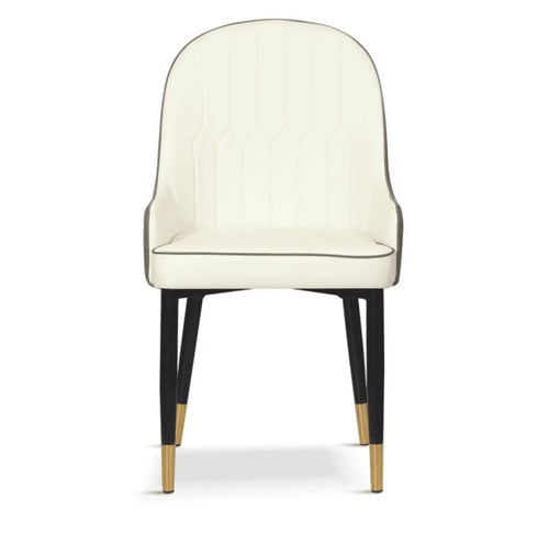 Toronto PU Dining Chair White and Grey x 2 House of Fleur