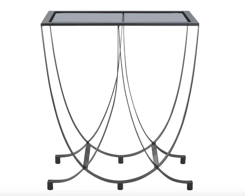 Trento Console Table With Grey Glass Top House of Fleur