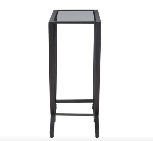 Trento Console Table With Grey Glass Top House of Fleur