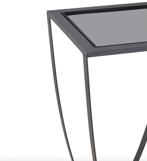 Trento Console Table With Grey Glass Top House of Fleur