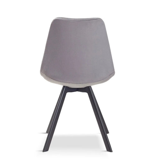 Velvet Tulip style Dining Chair-Light Grey x 4 House of Fleur