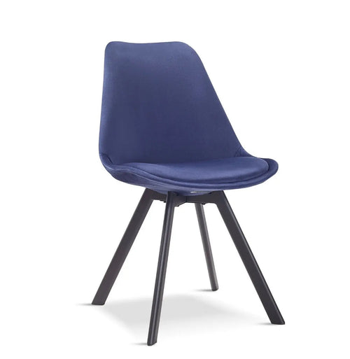 Velvet Tulip style Dining Chair-Navy x 4 House of Fleur