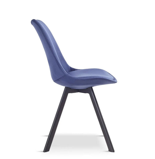 Velvet Tulip style Dining Chair-Navy x 4 House of Fleur