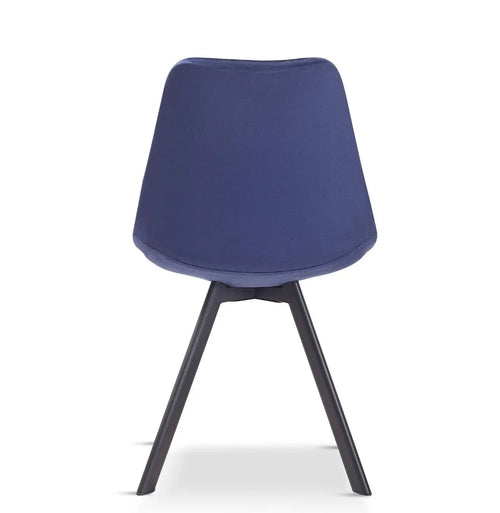 Velvet Tulip style Dining Chair-Navy x 4 House of Fleur