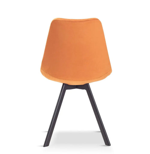 Velvet Tulip style Dining Chair-Orange x 4 House of Fleur